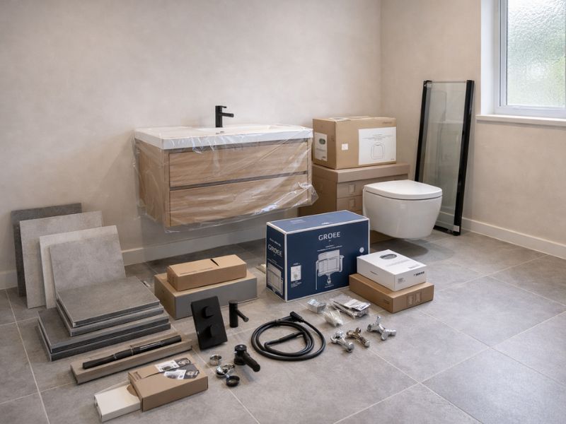 Supply and fit bathroom service in Warrington with coordinated installation